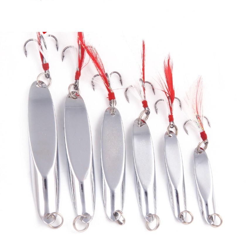 2Pcs Luminous Spoon Spinner Umpan Pancing 7/10/15/20g Swimbait Fishing Lure Ikan Bass Bait Kail Bait