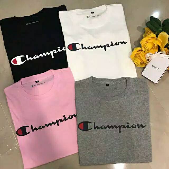 Vv Kaos Champion Sablon Bahan Spandex Soft Fit to L Vv Kaos Champion Sablon Bahan Spandex Soft Fit to L