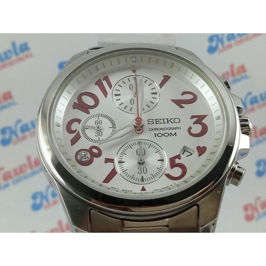 Seiko Ladies SNDX13P1 Chrono Purple Numerical Hours | Jam Wanita SNDX13