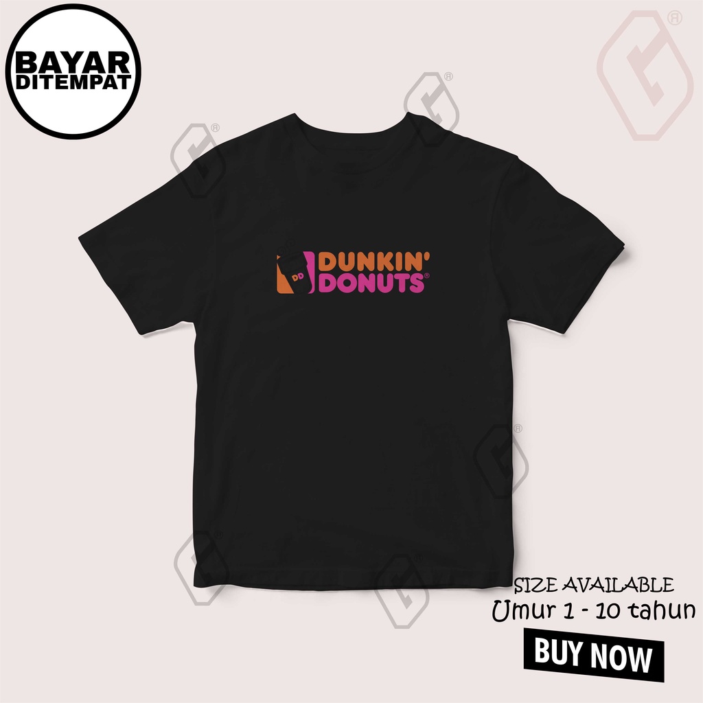 kaos anak jajanan dunkin donuts / baju anak dunkin donuts