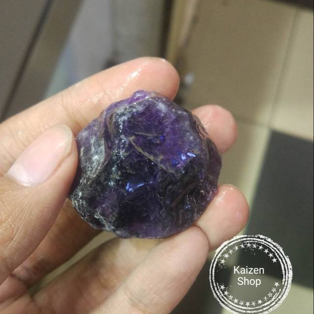 Bahan natural rough kecubung amethyst kalimantan bongkahan kecil