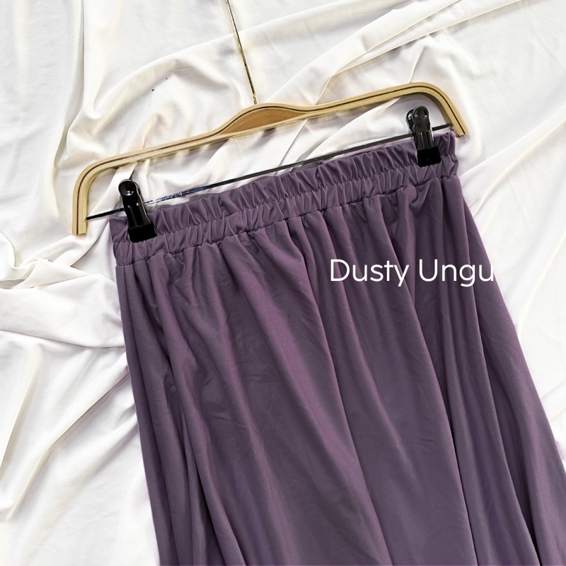 ROK POLOS MAYUNG PREMIUM / BASIC SKIRT / ROK PERREMPUAN / SKIRT / M FIT TO XLL-DustyUngu