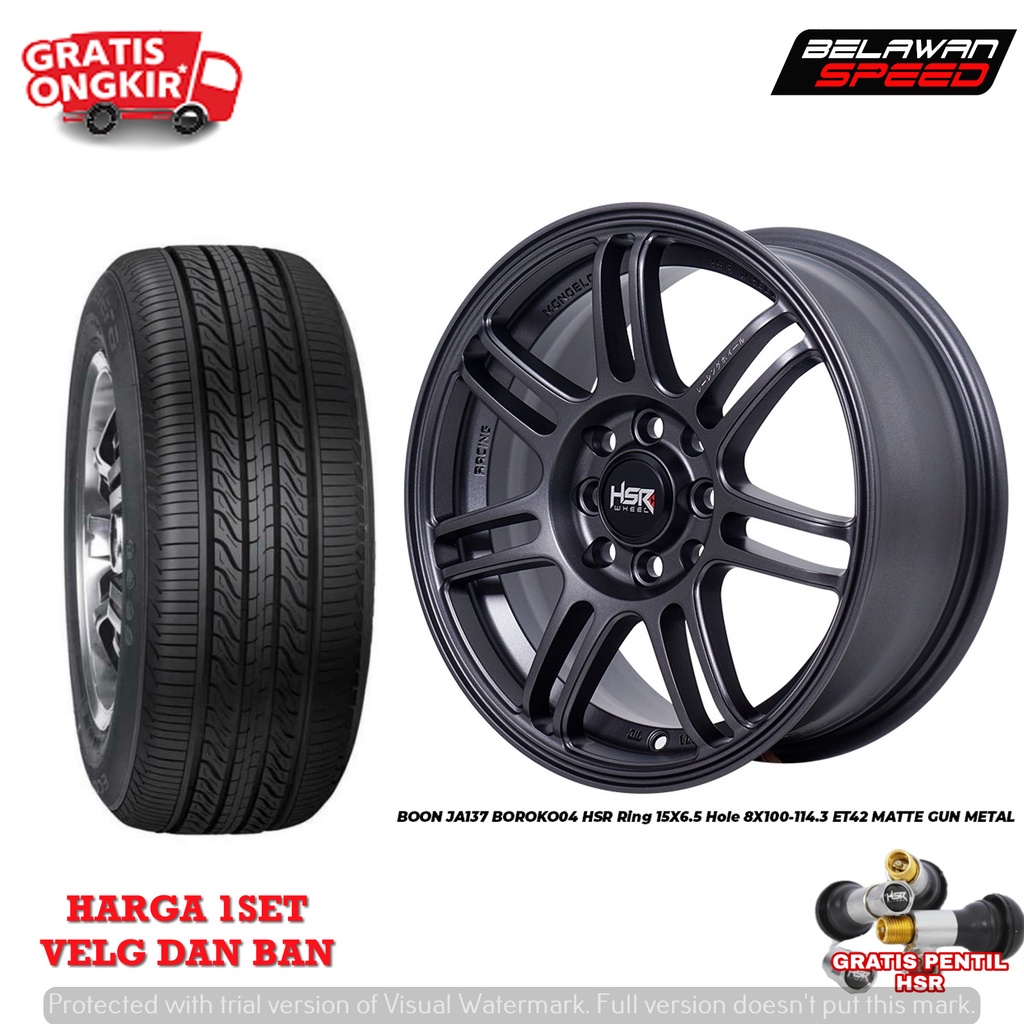 PAKETAN VELG DAN BAN MOBIL MURAH RING 15 BRIO AGYA CALYA NISSAN MARCH MIRAGE R15 HSR BOON VELG RACIN