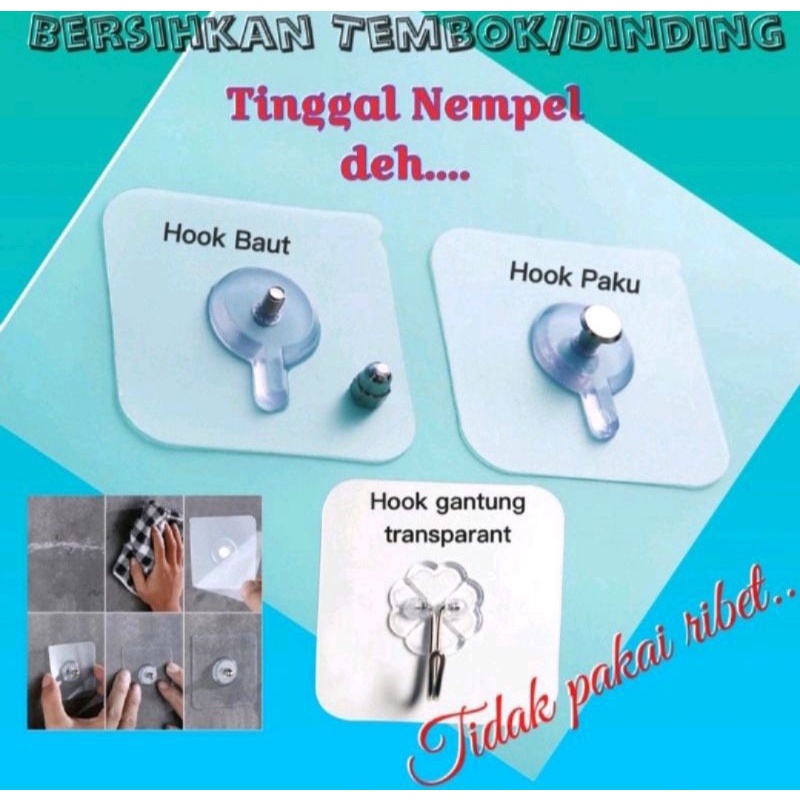 gantungan hook paku gantungan hook mur gantungan hook tempel serbaguna