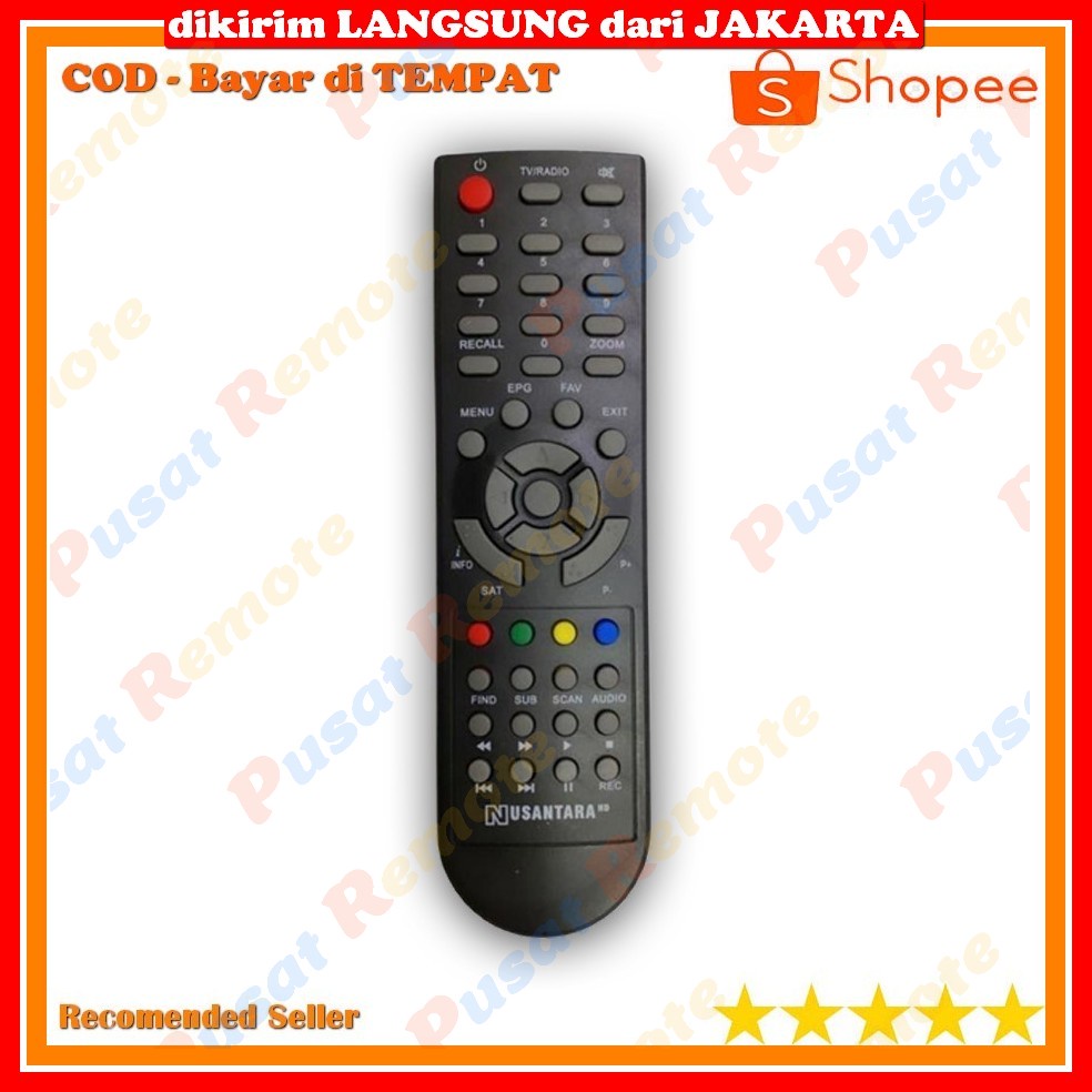 Terlaris Remot TV Remote Control Nusantara HD Receiver Parabola Tanpa Setting Murah Bayar Di Tempat