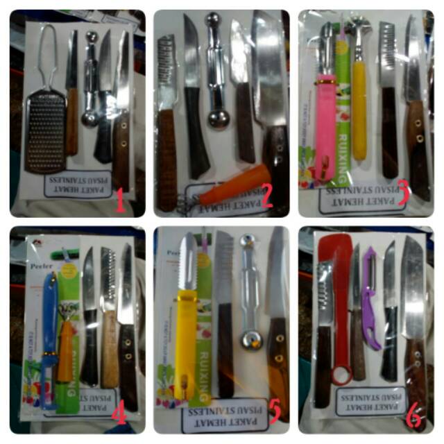 Paket Hemat Pisau Dapur Peralatan Memasak Lengkap Paket Hemat Pisau Dapur Peralatan Memasak Lengkap