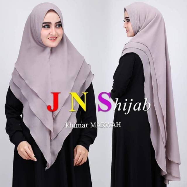 KHIMAR MARWAH 3 LAYER/HIJAB 3 LAYER/KHIMAR CERUTY 3 LAYER ORI JNS HIJAB
