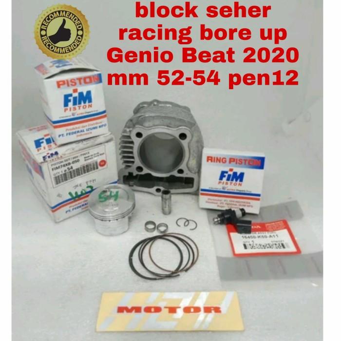 Block Blok Seher Racing Bore Up plus Injektor Genio Beat 2020 Orisinil