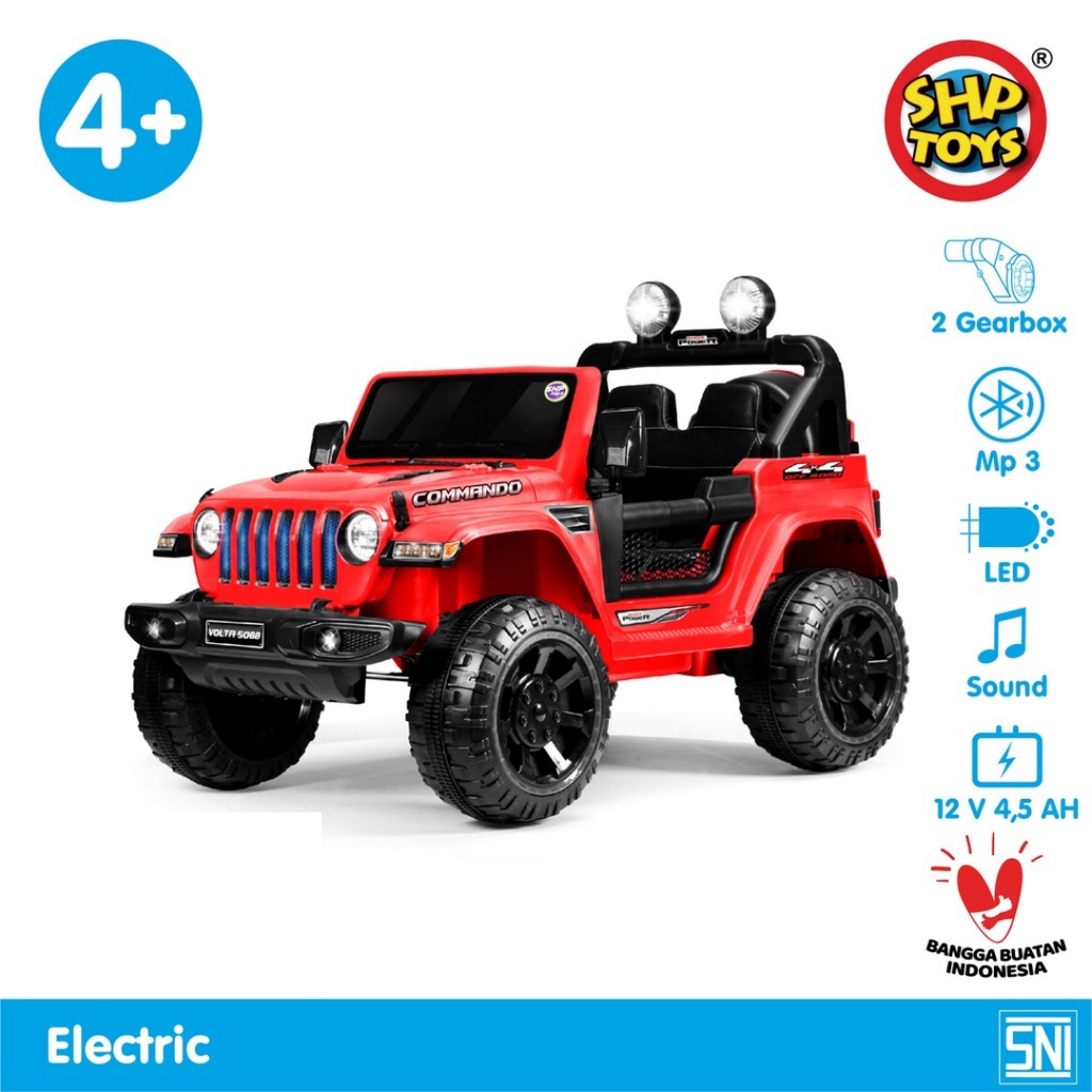 Mainan Anak Mobil Aki Jeep Commando - VOLTA 5088 - tipe Jeep-3