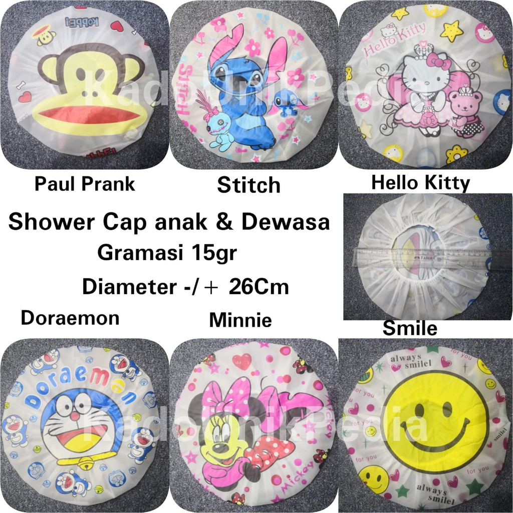 Shower Cap Topi Mandi Karter Kartun Anak