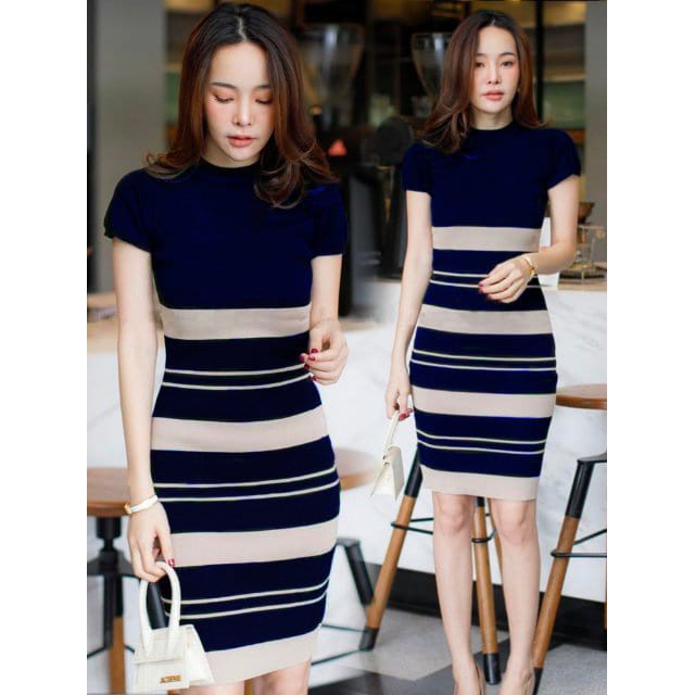 A03 DRESS TANIA RAJUT bahan rajut import good quality