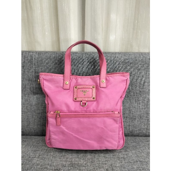 Tas Prada Nylon Pink Tote Bag Shoulder Bag