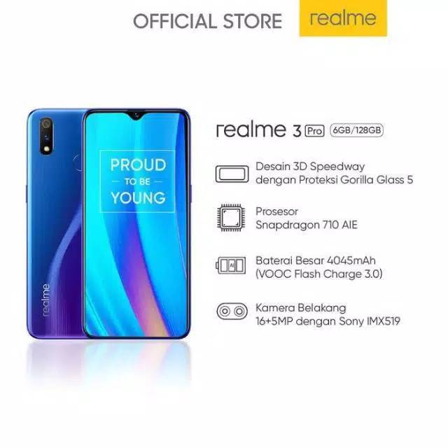REALME 3 PRO RAM 6 GB 128 GB GARANSI RESMI