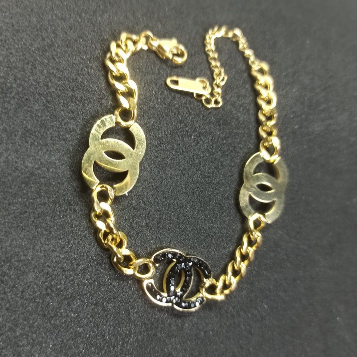 Gelang Titanium Wanita Anti Karat Chanel Import - Aksesoris Wanita