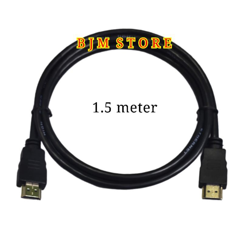 Kabel hdmi to hdmi 1.5m/kabel hdmi hitam 1.5m