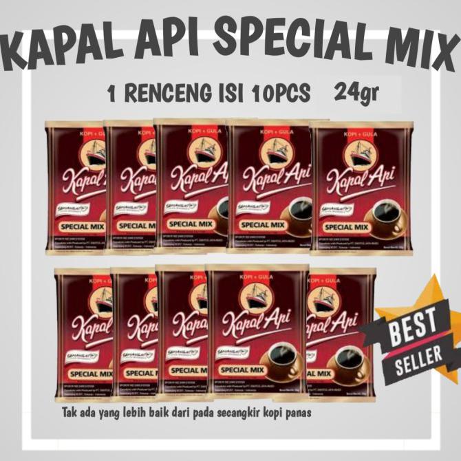 

Wow Kapal Api Special Mix Kopi Dan Gula Scht 24Gr Isi 10Pcs Rencengan Terbatas