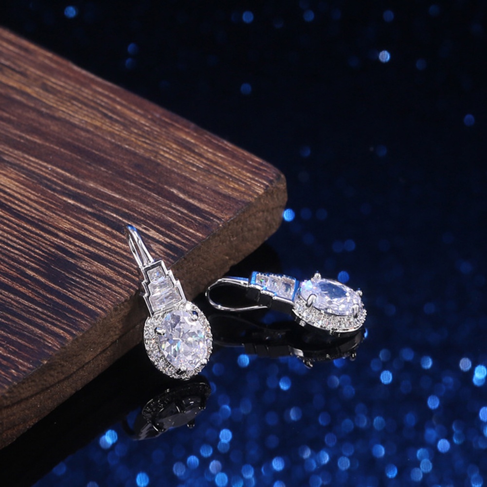 Hu Hu Hu Hu Hu Alat Bantu Pasang Kacamata♡ Anting Kait Gantung Wanita Desain Pagoda Hias Cubic Zircon Untuk Hadiah