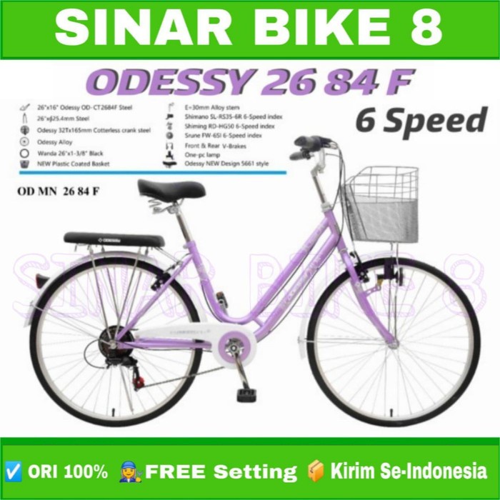 Sepeda Mini Keranjang Dewasa Ukuran 26 Inch ODESSY 26 84 F 6 Speed