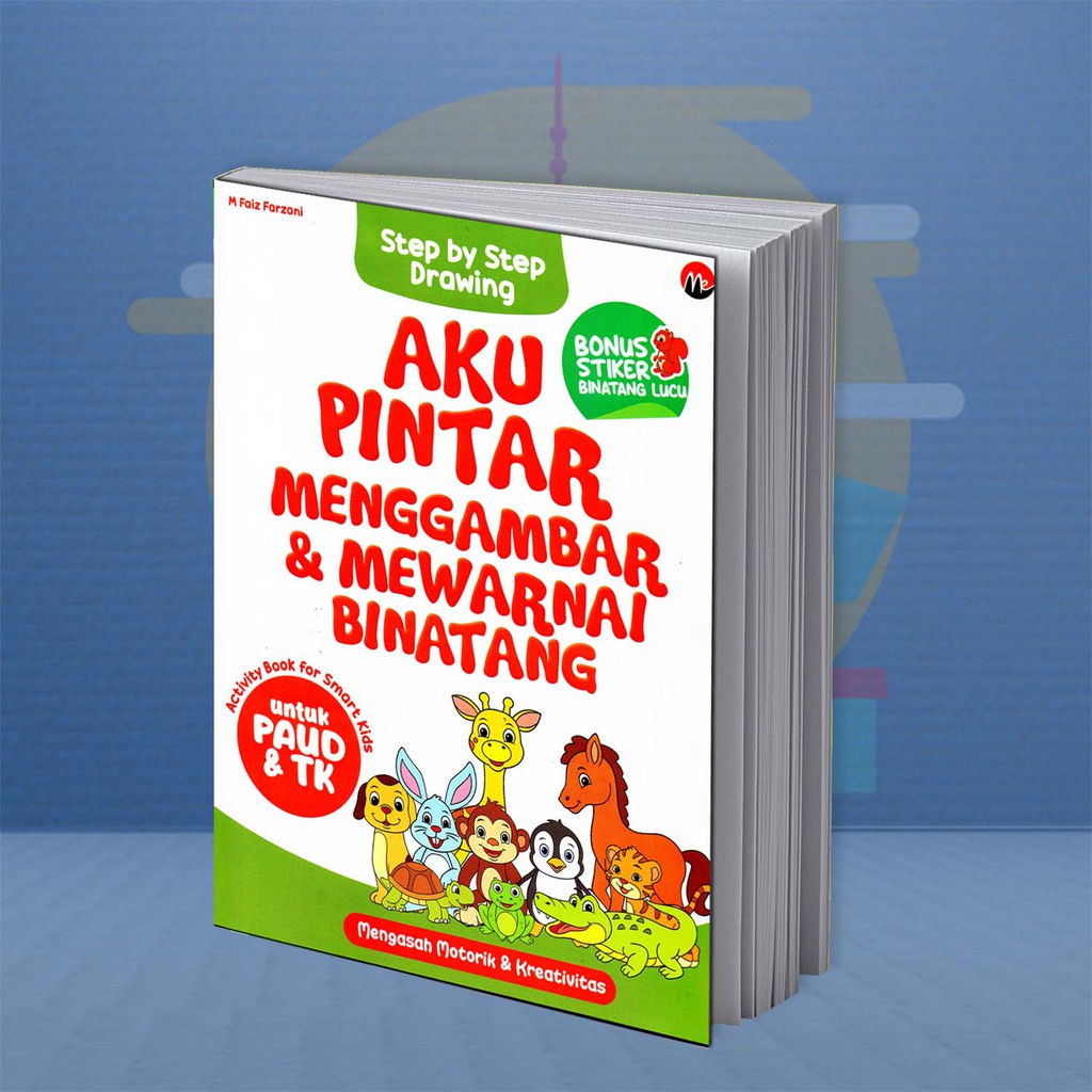 BUKU ANAK TK PAUD AKU PINTAR MENGGAMBAR & MEWARNAI BINATANG