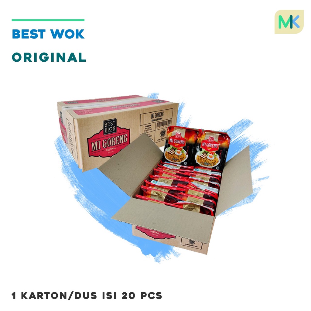 

1 KARTON / DUS MIE BEST WOK GORENG ORIGINAL 85GR ISI 20 PCS - HALAL