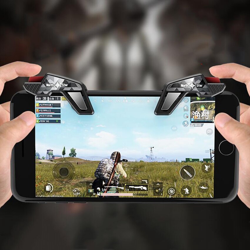 North Star Gamepad Controller Tombol Tembak L1 R1 Untuk Permainan Ponsel Pubg Fortnite Free Fire