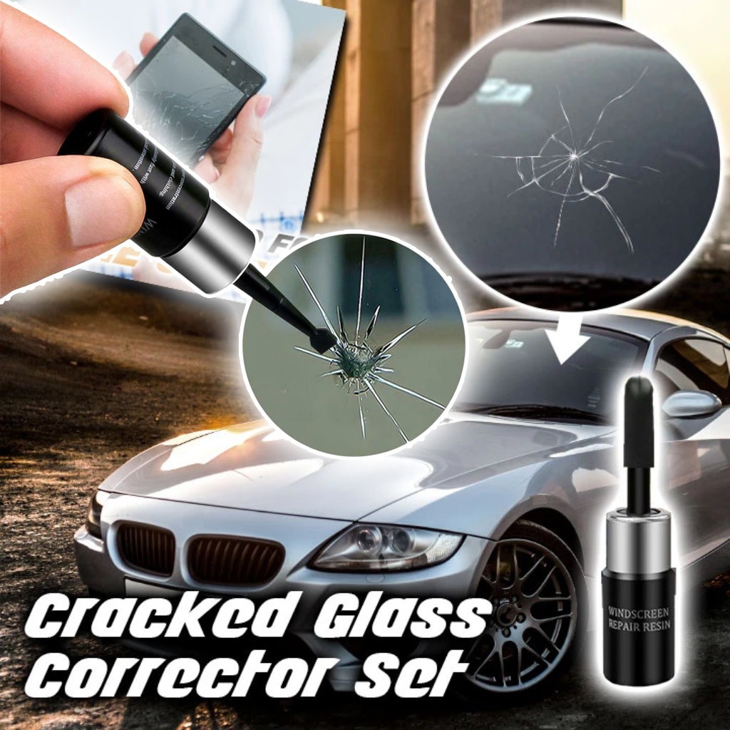 [ HITAM ] Windshield Repair Kit ~ Car Crack ~ Memperbaiki Kaca Retak