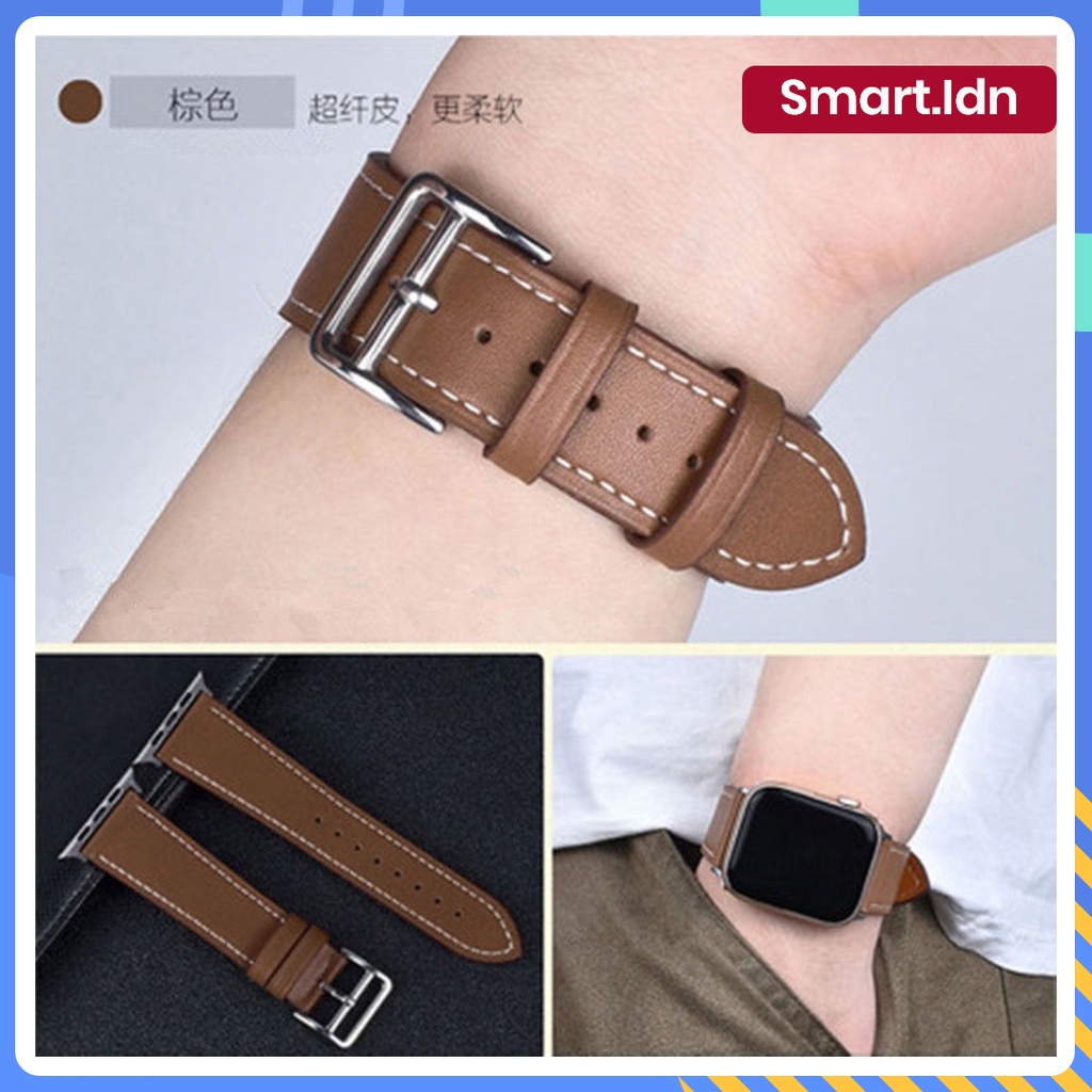 iWatch Leather Strap for Apple Watch S9 8 Ultra 7 6 5 Replacement Band