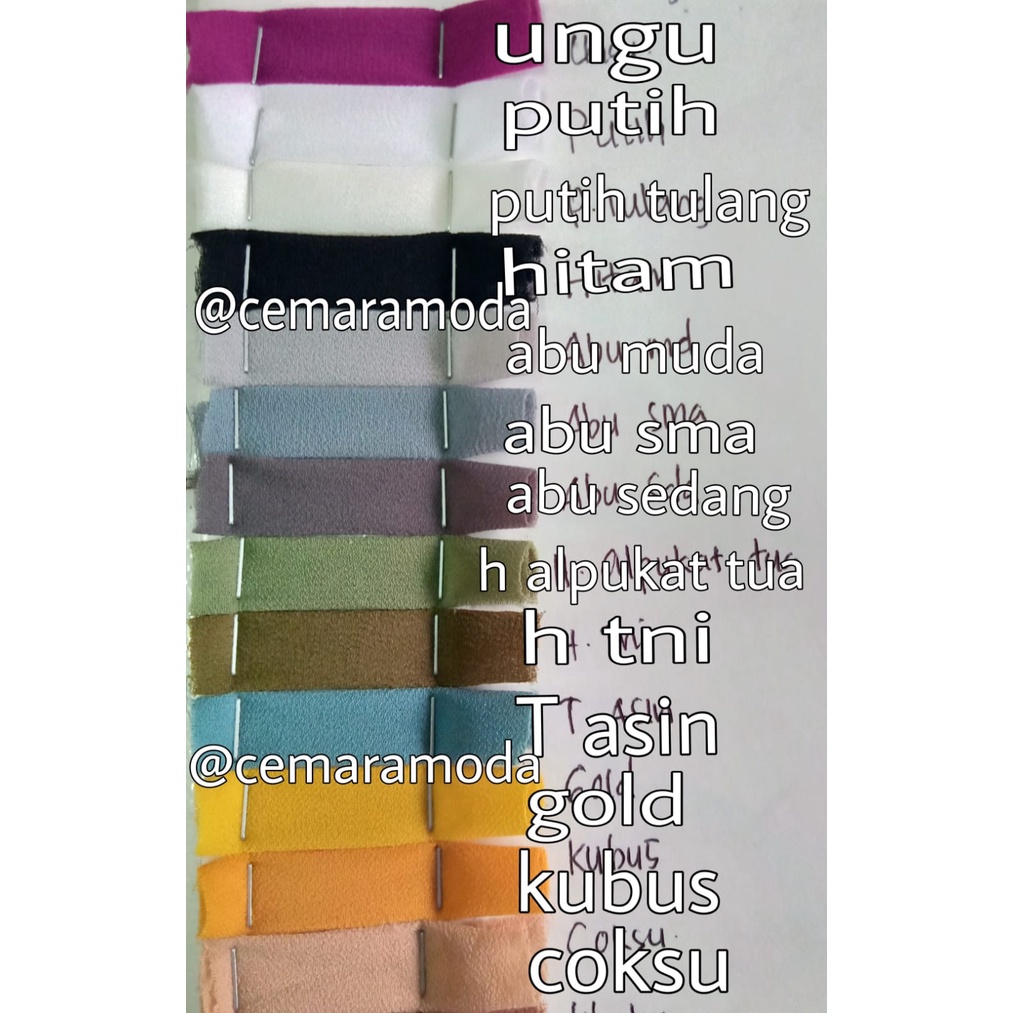 Kain Babydoll Armani PER 0.5M Babidol Armany Ceruti Bebidol Armani Premium kain hijab jilbab kerudung