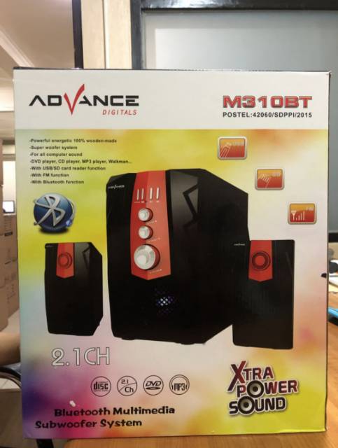 Advance Speaker Aktif  Multimedia 2.1 Bluetooth Subwoofer M310BT