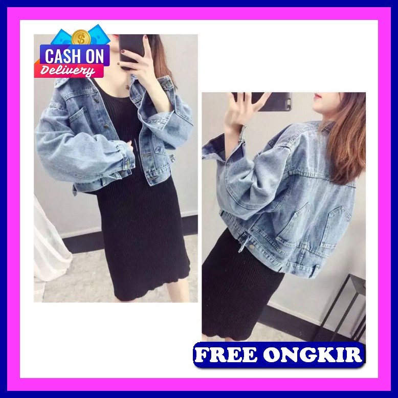 Kz Jaket Denim Cantik Motif Bangkok Import / Jaket Bahan Lembut / Nr393 Amr Original - Jaket Jeans 9