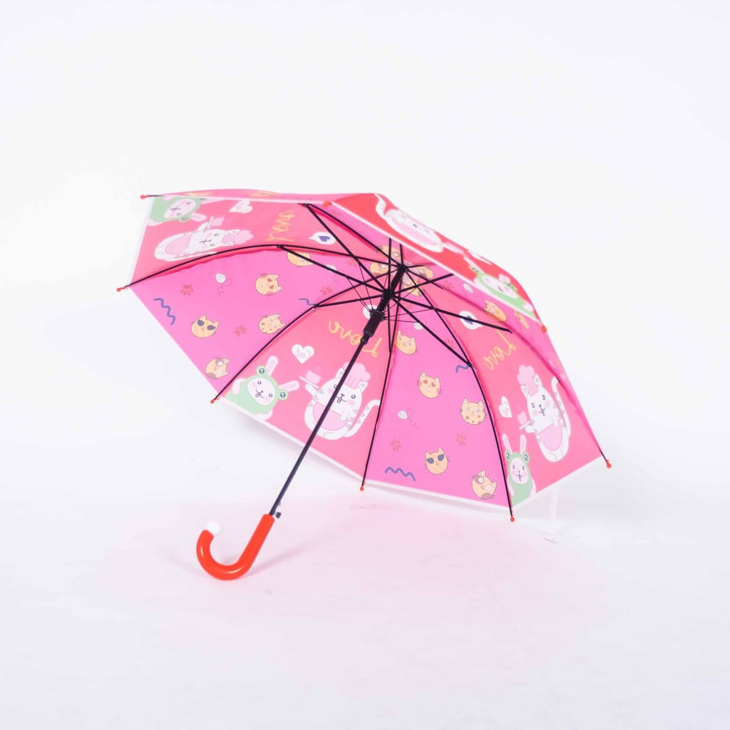 Payung Anak Transparan Umbrella Fashion Kids Animasi Cartoon kodok GROSIR B71