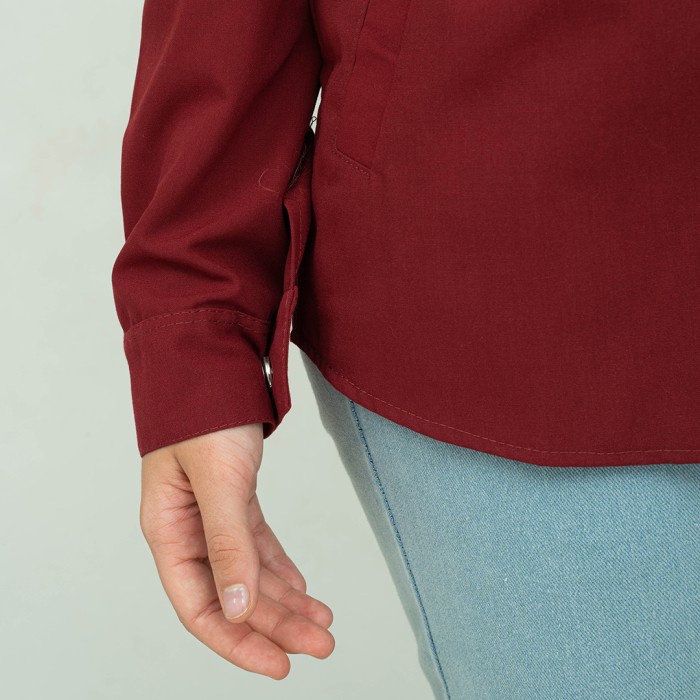 Jaket parka outer jaket wanita semi parka warna Marun unisex