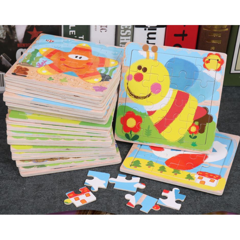 Mainan Edukasi Puzzle Kayu 16 keping / Jigsaw Puzzle 16 Pcs