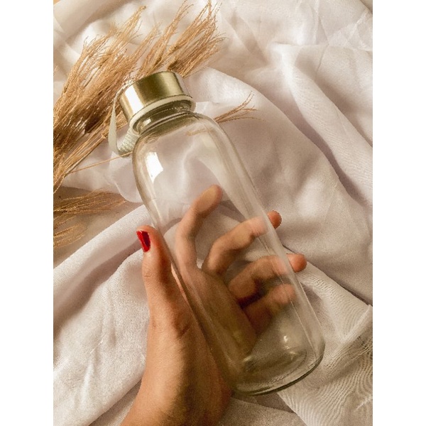 Botol Bening Aestetic | Tumblr | Botol Minum | Hampers | Giftbox | Botol Kaca | Botol Murah | Kado U