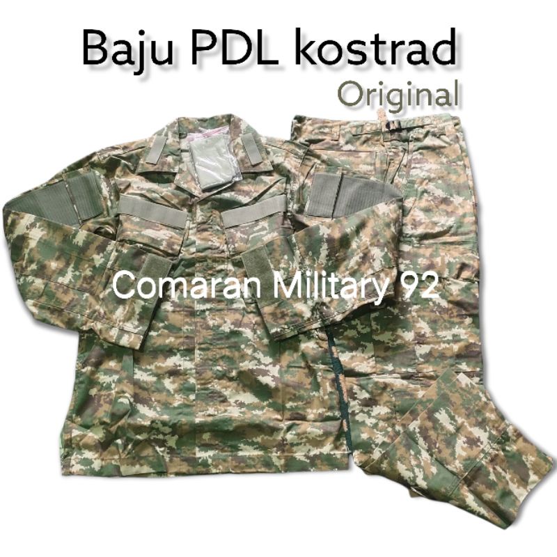 BAJU PDL KOSTRAD ORIGINAL - SETELAN PDL KOSTRAD - CELANA LORENG KODTRAD - KEMEJA LORENG