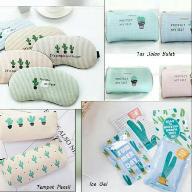 

Bundle Tas Jalan Bulat, Eye Mask, Tempat Pensil, Ice Gel Kaktus