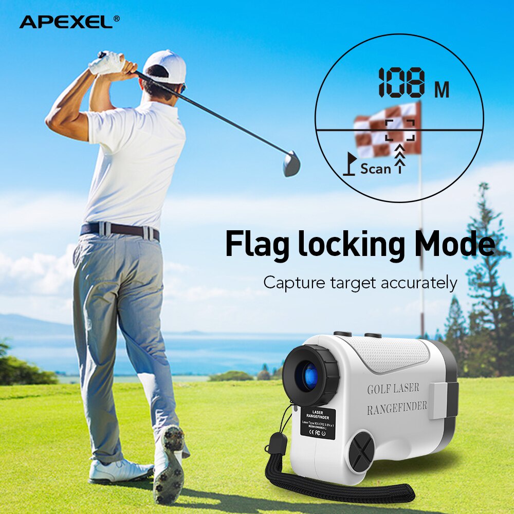 APEXEL Teropong Golf Jarak Laser Rangefinder 1200M 6X - APL-HR1200