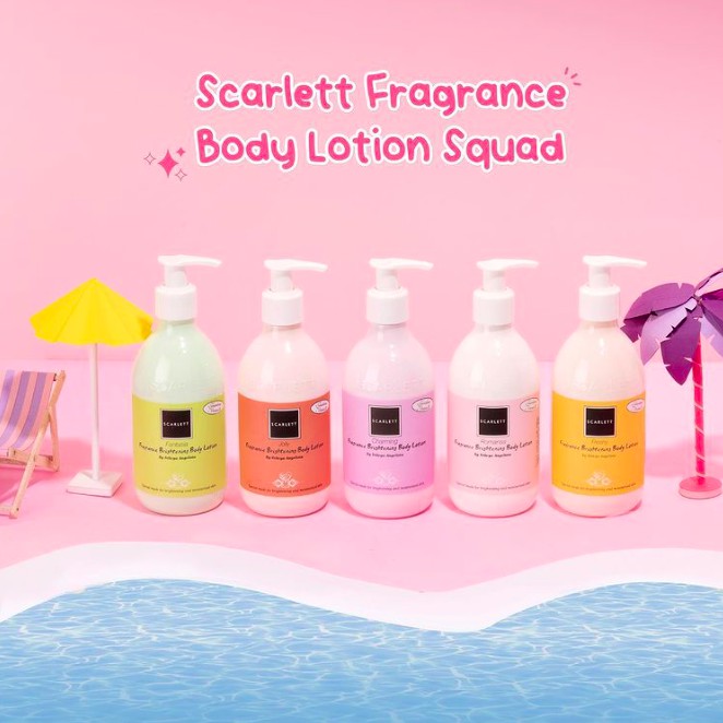 SCARLETT Whitening | Serum Essence Toner | Lotion | Shampoo Shower Scrub Mask Day Night Scarlet