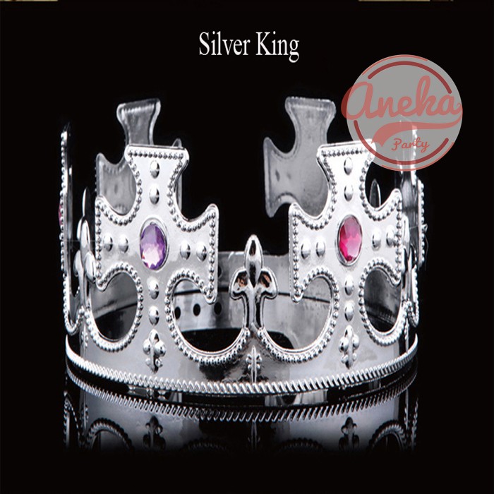 mahkota ultah raja silver / mahkota raja / mahkota king / chrown king silver / mahkota gold 1