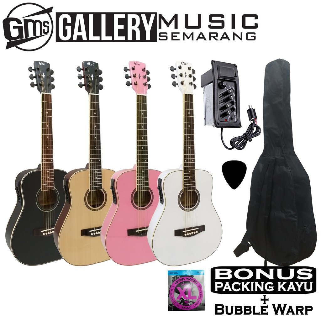 Gitar Akustik Elektrik ¾  Cort Custom Gitar 3/4 Cort Custom-PAKET B