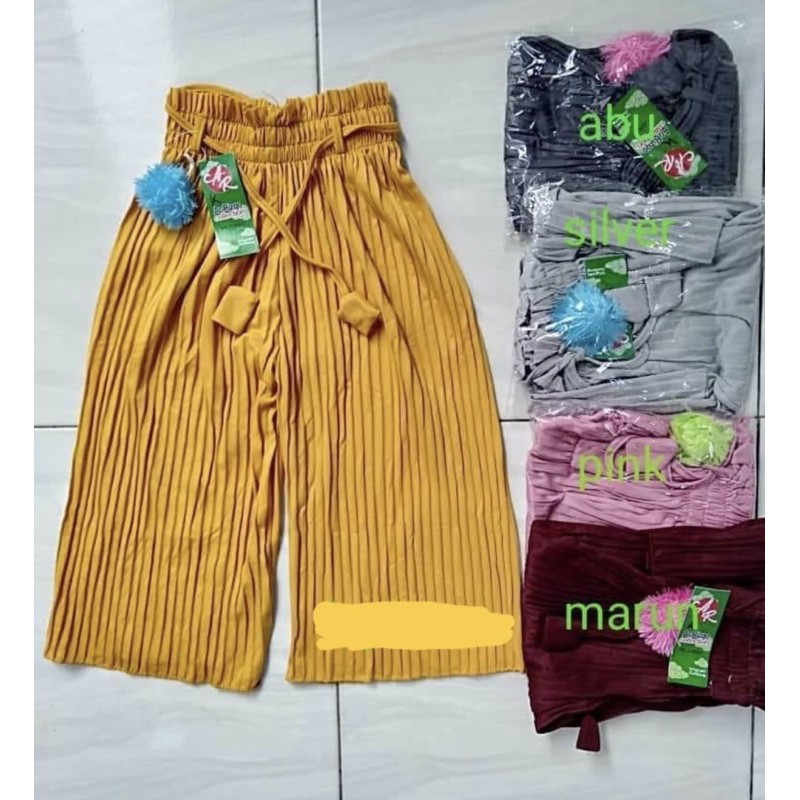 celana Kulot plisket anak tanggung 3-5 tahun nablfashion