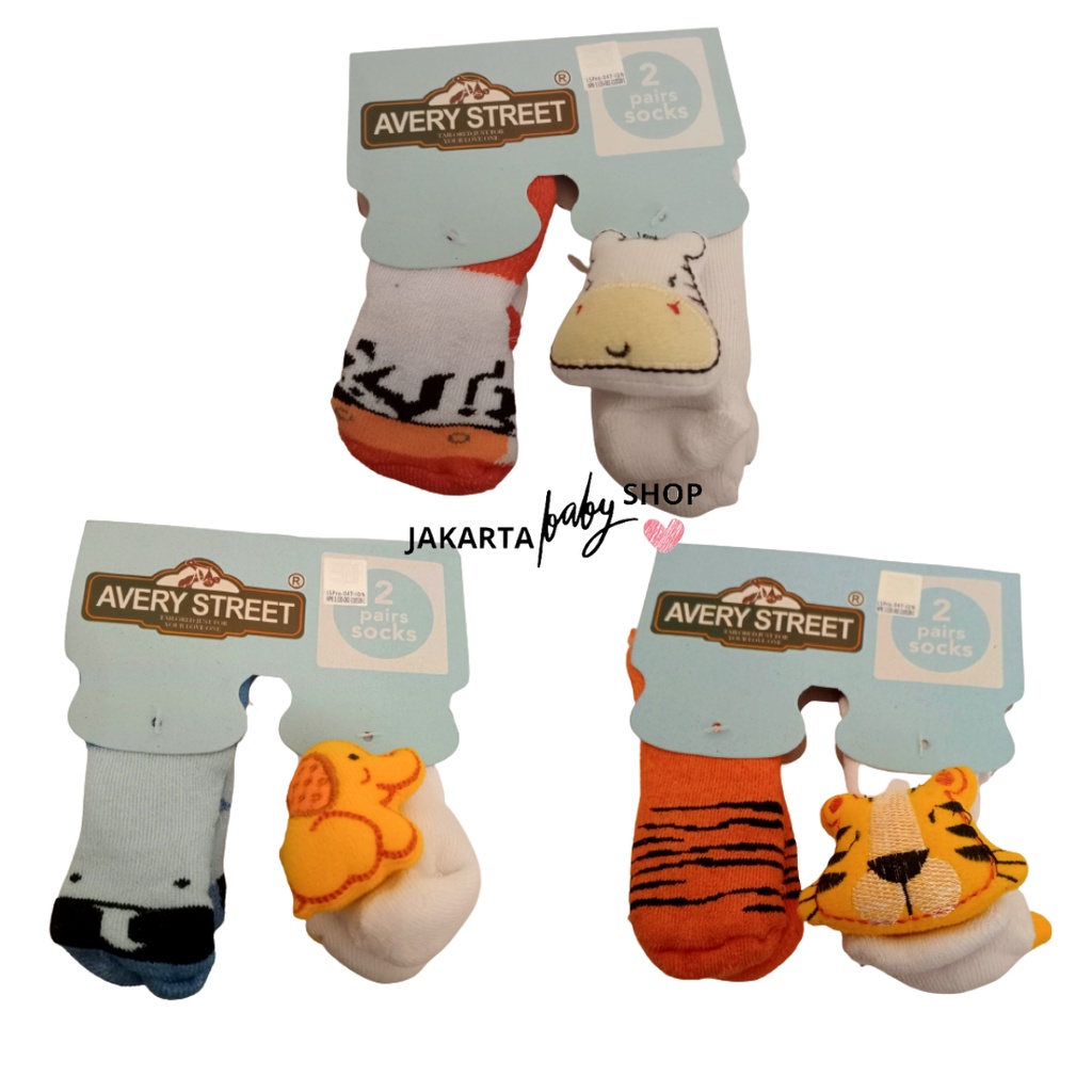 KAOS KAKI AVERY STREET 2IN1 BONEKA-PRINT 0 - 12 BULAN 882511