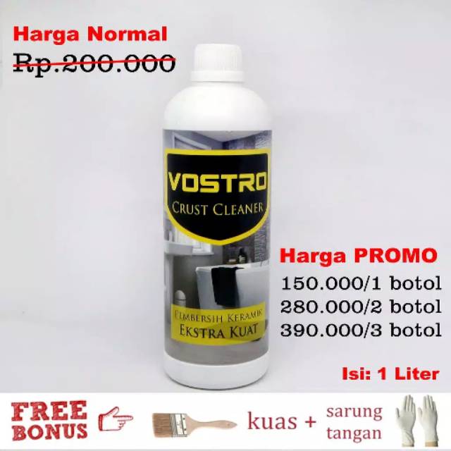 Vostro Crust Cleaner Pembersih Kerak Keramik Toilet Lantai
