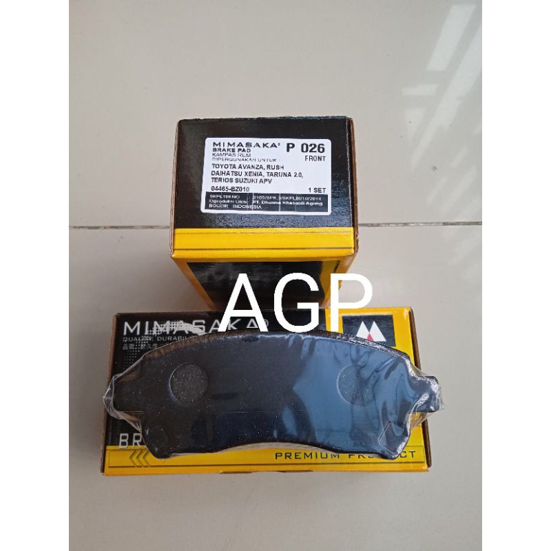 Brake Pad Kampas Rem Depan Avanza Xenia Rush Terios Apv 04465-BZ010 P026