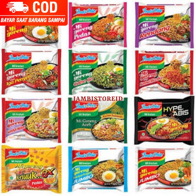 

(JAMBISTOREID) JAMBI LANGSUNG KIRIM Indomie All Varian Mi Instan Mie Goreng Rebus Kari Ayam Bawang Soto Rendang Hype Abis Kaldu Jumbo Merah Biru Jambi