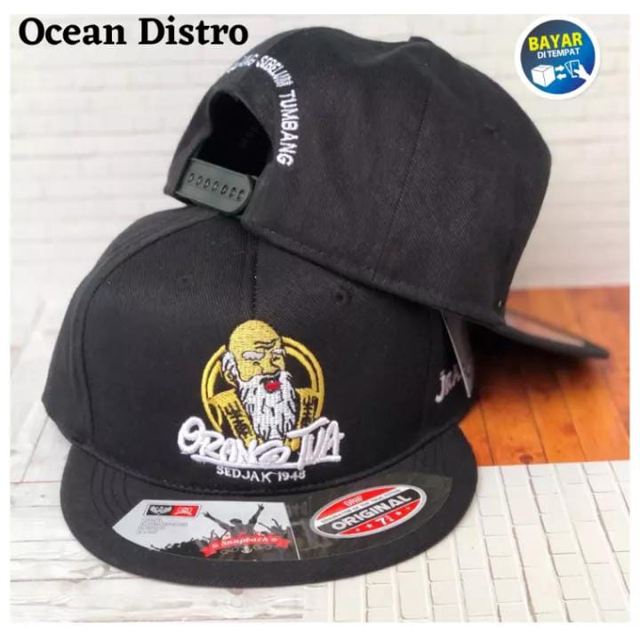 (COD) Topi Distro CAP ORANG TUA pria/Topi snapback Rappel Original premium dan berkualitas