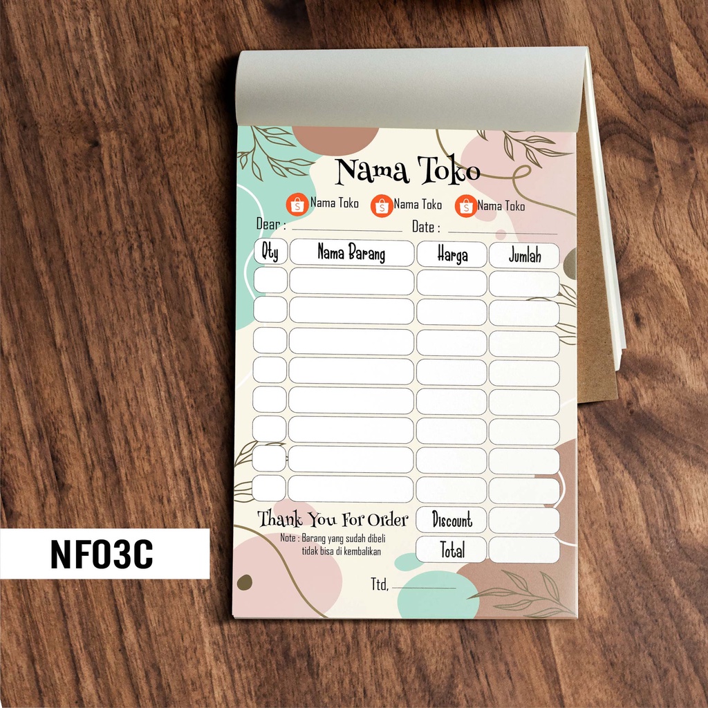 

Artomaringi Invoice / Nota / Faktur / Kwitansi Custom 1 2 3 ply NF03A