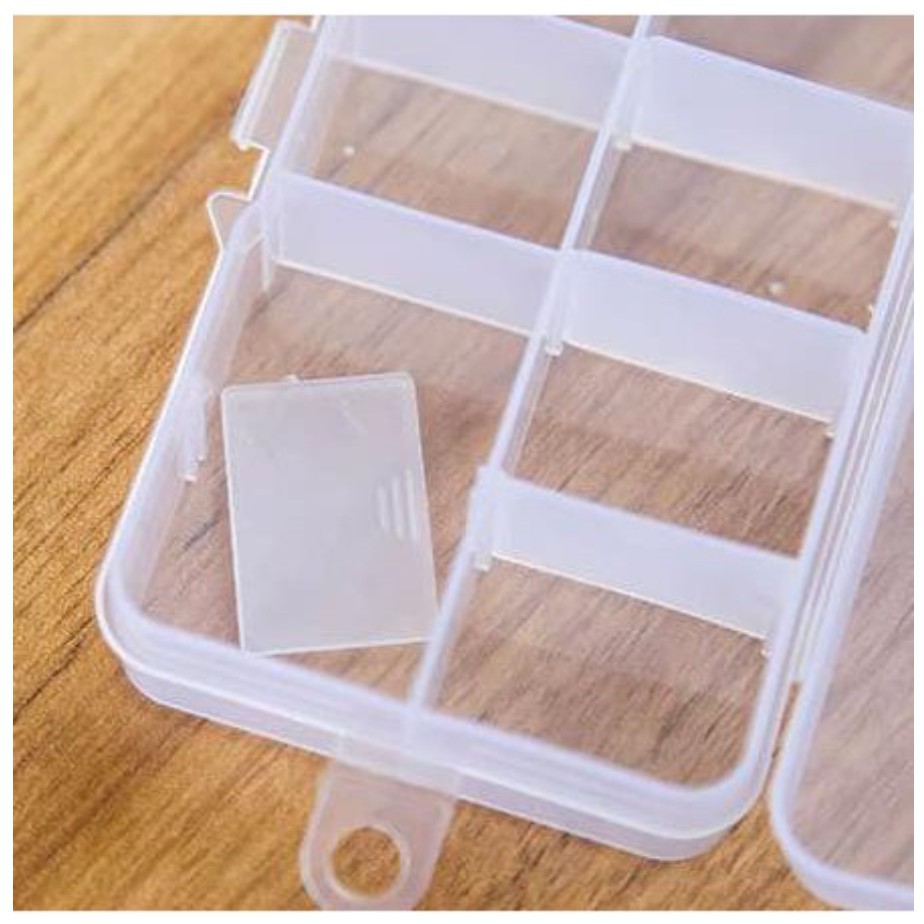 PA Kotak Plastik Tempat Obat 10 Sekat Kotak Manik Mote Kancing Serbaguna Storage Box Case AKSESORIS - SS140