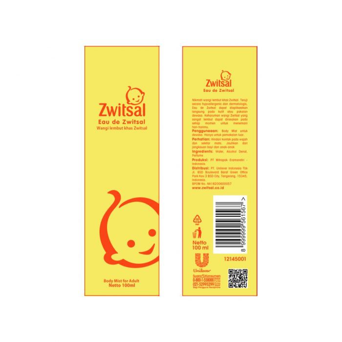 Zwitsal Eau de Zwitsal Body Mist for Adult 100ml