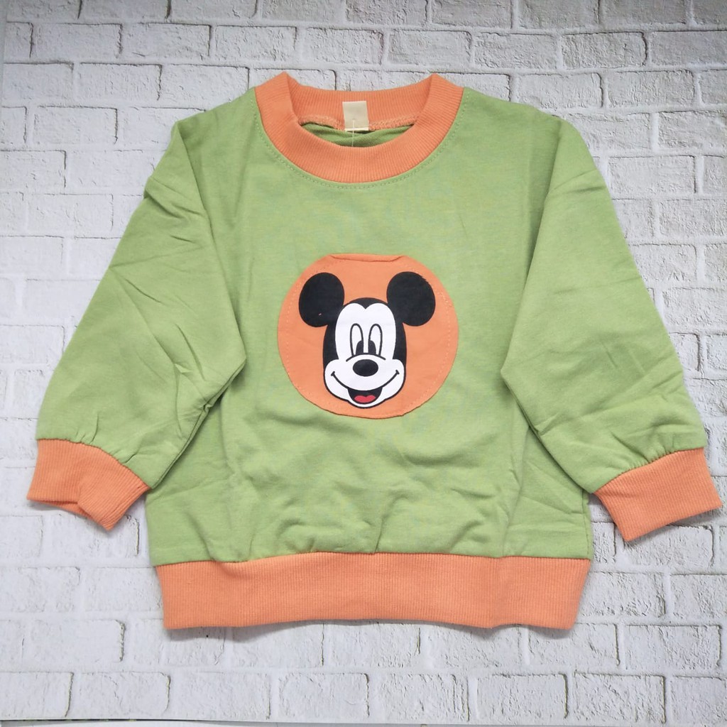 Sweater anak laki laki lucu murah usia 1-5thn 100% import gambar MICKEY FACE SWTR02